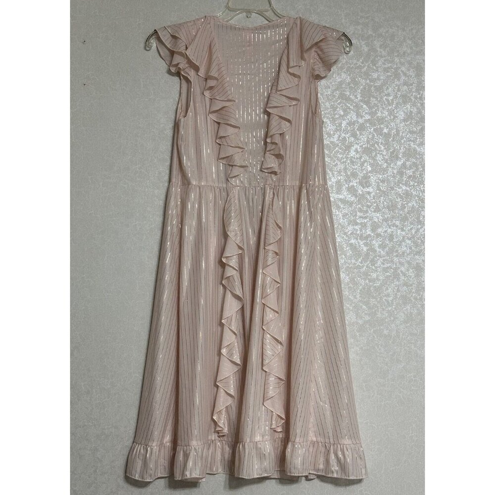 Victoria's Secret Dream Angels NWT Sheer Satin Ruffle Sleeve Kimono Rosegold S - Picture 2 of 8